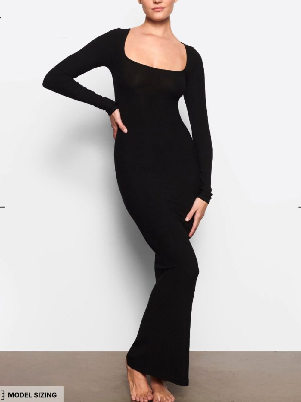 Skims SOFT LOUNGE long sleeve dress - ribbed
